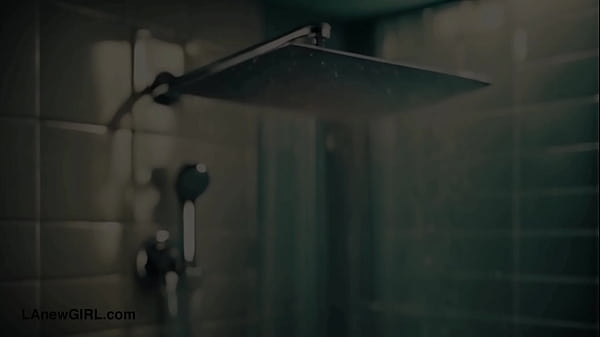 Captivating blonde model took a shower