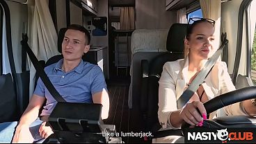 BangVan – Big Boobed Minivan Driver Jennifer Mendez Caught Pissing by Lamberjack!