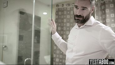 Big tits desperate MILF maid fucks big dick mature boss for money