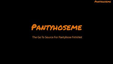 Hot Brunette Milf Venus Shows Off Pantyhosed Feet, Footjob and Then Sucks My Dick