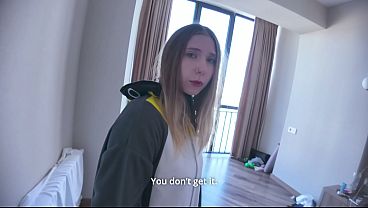 Blonde Stepsister in Kigurumi Onesie Caught Sneaking Out – She Reveals Sexy Lingerie and Seduced Stepbro POV